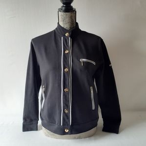 Needle & Threads women's black long sleeve button down sweater size S